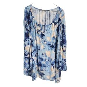 Gunit Floral Long Sleeve Top - Women's Plus Size 3X